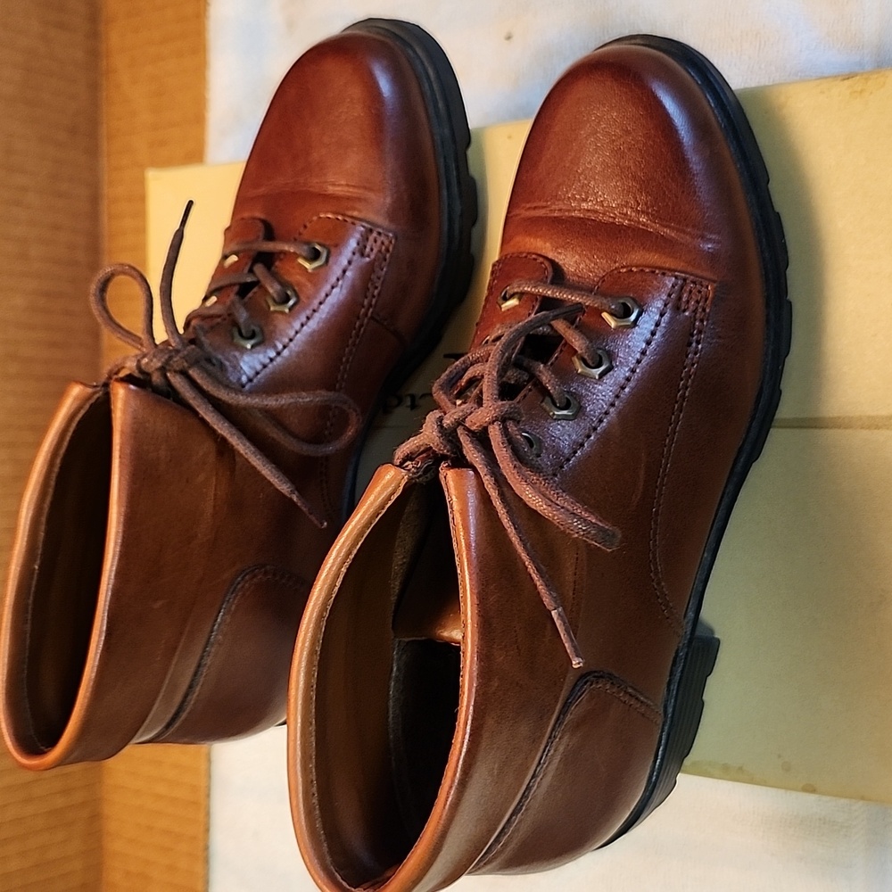 Women's KF LTD Brown Ankle Boot With Laces Size 7 - Picture 3 of 6